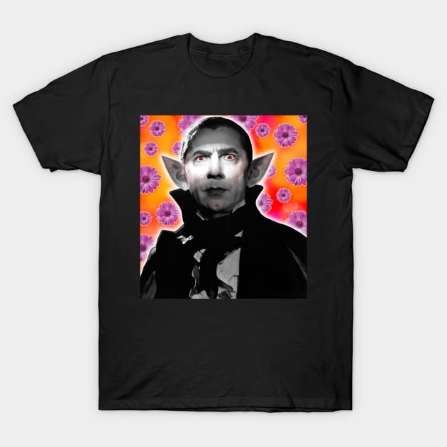 LUGOSI DRACULA and DAISIES! T-Shirt by SquishyTees Galore!